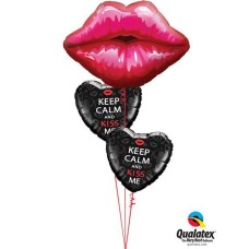 Bukiet 132 Big Red Kissey Lips Qualatex #16451 21831-2